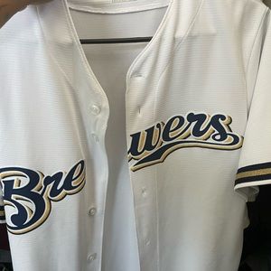 Men brewers jersey size small